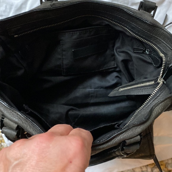 Rebecca Minkoff Regan Bag Black Nubuck Crossbody Satchel - Picture 5 of 11